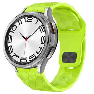 For Samsung Galaxy Watch 6 Classic 47mm Football Texture Reverse Buckle Silicone Watch Band(Lime Green)