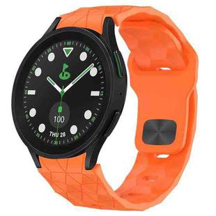 For Samsung Galaxy watch 5 Pro Golf Edition Football Texture Reverse Buckle Silicone Watch Band(Orange)