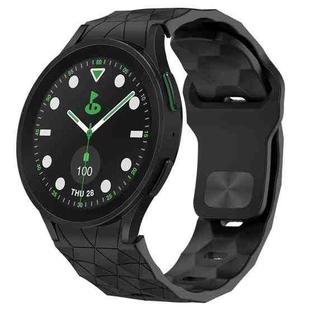 For Samsung Galaxy watch 5 Pro Golf Edition Football Texture Reverse Buckle Silicone Watch Band(Black)