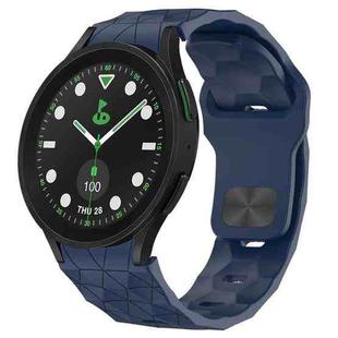 For Samsung Galaxy watch 5 Pro Golf Edition Football Texture Reverse Buckle Silicone Watch Band(Midnight Blue)