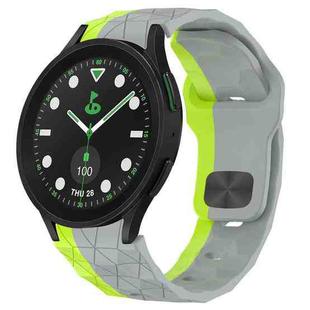 For Samsung Galaxy watch 5 Pro Golf Edition Football Texture Reverse Buckle Silicone Watch Band(Grey Green)