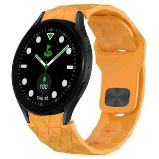 For Samsung Galaxy watch 5 Golf Edition Football Texture Reverse Buckle Silicone Watch Band(Yellow)