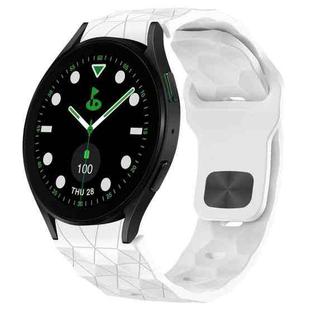 For Samsung Galaxy watch 5 Golf Edition Football Texture Reverse Buckle Silicone Watch Band(White)