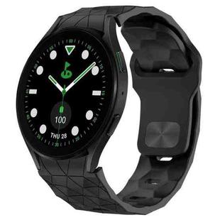 For Samsung Galaxy watch 5 Golf Edition Football Texture Reverse Buckle Silicone Watch Band(Black)