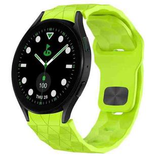 For Samsung Galaxy watch 5 Golf Edition Football Texture Reverse Buckle Silicone Watch Band(Lime Green)