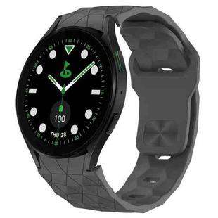 For Samsung Galaxy watch 5 Golf Edition Football Texture Reverse Buckle Silicone Watch Band(Dark Grey)
