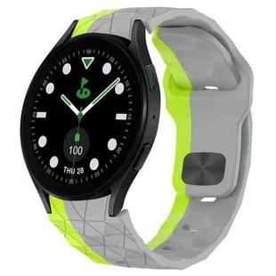 For Samsung Galaxy watch 5 Golf Edition Football Texture Reverse Buckle Silicone Watch Band(Grey Green)