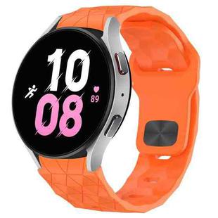 For Samsung Galaxy Watch 5  44mm Football Texture Reverse Buckle Silicone Watch Band(Orange)