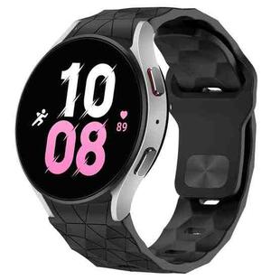 For Samsung Galaxy Watch 5  44mm Football Texture Reverse Buckle Silicone Watch Band(Black)