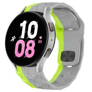 For Samsung Galaxy Watch 5  44mm Football Texture Reverse Buckle Silicone Watch Band(Grey Green)