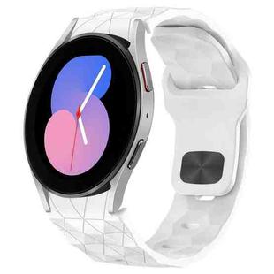 For Samsung Galaxy Watch 5  40mm Football Texture Reverse Buckle Silicone Watch Band(White)