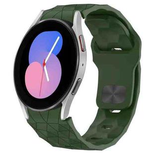 For Samsung Galaxy Watch 5  40mm Football Texture Reverse Buckle Silicone Watch Band(Army Green)