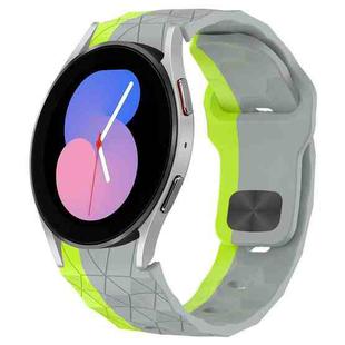 For Samsung Galaxy Watch 5  40mm Football Texture Reverse Buckle Silicone Watch Band(Grey Green)