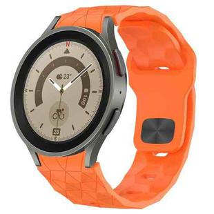 For Samsung Galaxy Watch 5 Pro  45mm Football Texture Reverse Buckle Silicone Watch Band(Orange)