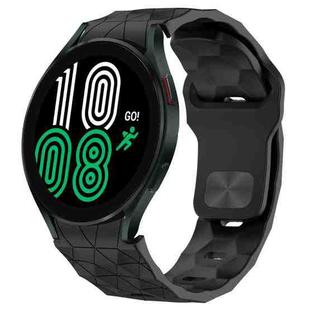 For Samsung Galaxy Watch 4 44mm Football Texture Reverse Buckle Silicone Watch Band(Black)