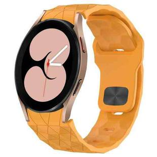 For Samsung Galaxy Watch 4 40mm Football Texture Reverse Buckle Silicone Watch Band(Yellow)