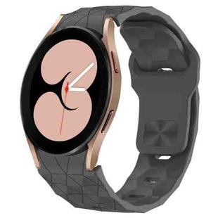 For Samsung Galaxy Watch 4 40mm Football Texture Reverse Buckle Silicone Watch Band(Dark Grey)