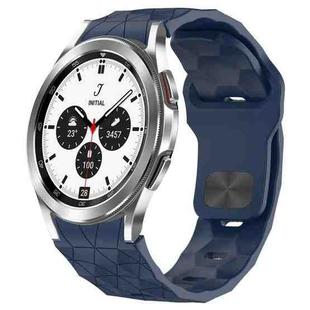 For Samsung  Galaxy Watch 4 Classic 42mm Football Texture Reverse Buckle Silicone Watch Band(Midnight Blue)