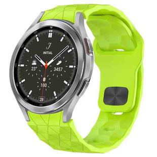 For Samsung  Galaxy Watch 4 Classic 46mm Football Texture Reverse Buckle Silicone Watch Band(Lime Green)