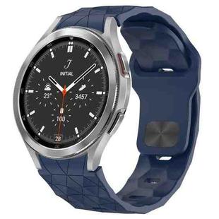For Samsung  Galaxy Watch 4 Classic 46mm Football Texture Reverse Buckle Silicone Watch Band(Midnight Blue)