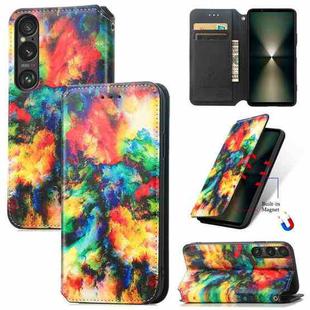 For Sony Xperia 1 VI CaseNeo Colorful Magnetic Leather Phone Case(Colorful Cloud)