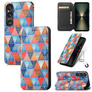 For Sony Xperia 1 VI CaseNeo Colorful Magnetic Leather Phone Case(Rhombus Mandala)