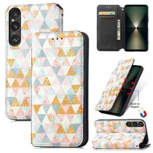 For Sony Xperia 1 VI CaseNeo Colorful Magnetic Leather Phone Case(Rhombus)
