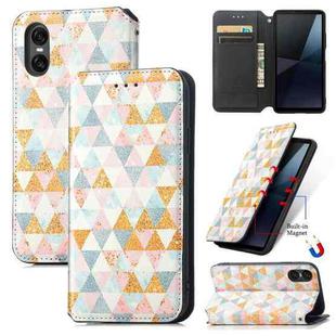 For Sony Xperia 10 VI CaseNeo Colorful Magnetic Leather Phone Case(Rhombus)