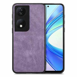For Honor X7b Vintage Leather PC Back Cover Phone Case(Purple)