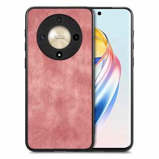 For Honor X9b Vintage Leather PC Back Cover Phone Case(Pink)