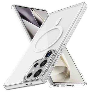 For Samsung Galaxy S24 Ultra 5G Ice Color Magnetic Series TPU Hybrid Acrylic Magsafe Phone Case(Transparent)