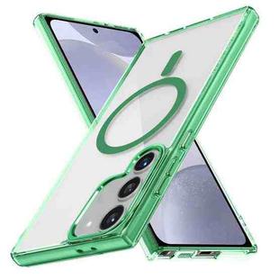 For Samsung Galaxy S24+ 5G Ice Color Magnetic Series TPU Hybrid Acrylic Magsafe Phone Case(Green)