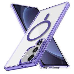 For Samsung Galaxy S25+ 5G Ice Color Magnetic Series TPU Hybrid Acrylic Magsafe Phone Case(Purple)