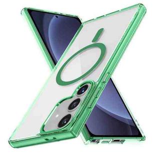For Samsung Galaxy S25+ 5G Ice Color Magnetic Series TPU Hybrid Acrylic Magsafe Phone Case(Green)