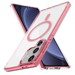 For Samsung Galaxy S25+ 5G Ice Color Magnetic Series TPU Hybrid Acrylic Magsafe Phone Case(Pink)
