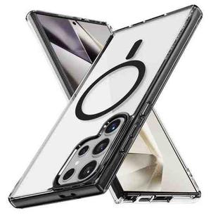 For Samsung Galaxy S25 Ultra 5G Ice Color Magnetic Series TPU Hybrid Acrylic Magsafe Phone Case(Black)