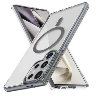 For Samsung Galaxy S25 Ultra 5G Ice Color Magnetic Series TPU Hybrid Acrylic Magsafe Phone Case(Gray)