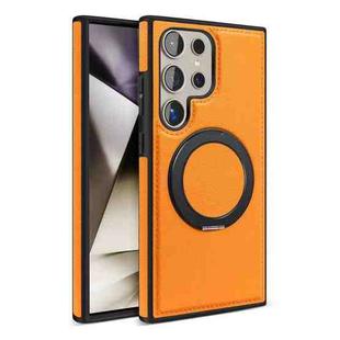 For Samsung Galaxy S24 Ultra 5G Yashi 360 Degree Rotating MagSafe Bracket Phone Case(Orange)