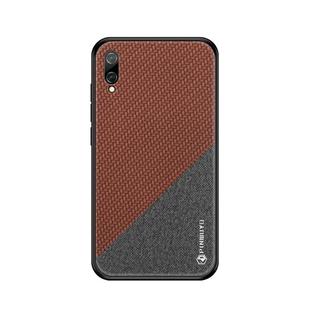PINWUYO Honors Series Shockproof PC + TPU Protective Case for Huawei Enjoy 9 (Global Official Version) / Y7 Pro 2019(Brown)