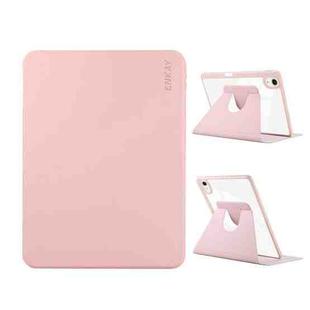 For iPad Air 13 2024 ENKAY 360 Rotation PMMA Leather Smart Tablet Case with Pen Slot(Pink)