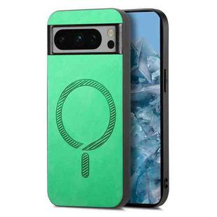 For Google Pixel 9 Pro XL Retro Magsafe Magnetic PU Back Cover Phone Case(Green)