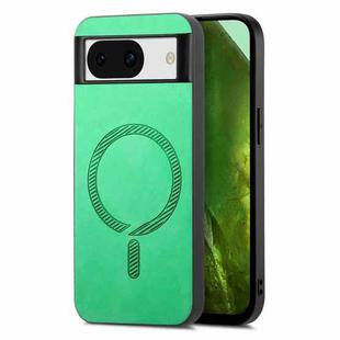 For Google Pixel 8a Retro Magsafe Magnetic PU Back Cover Phone Case(Green)