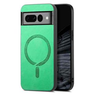 For Google Pixel 7 Pro Retro Magsafe Magnetic PU Back Cover Phone Case(Green)