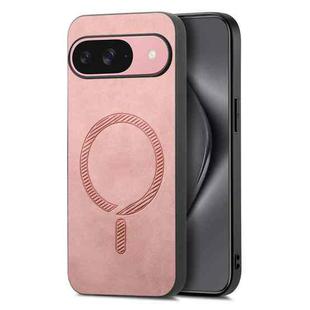 For Google Pixel 10 Retro Magsafe Magnetic PU Back Cover Phone Case(Pink)