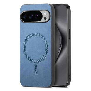 For Google Pixel 10 Pro XL Retro Magsafe Magnetic PU Back Cover Phone Case(Blue)