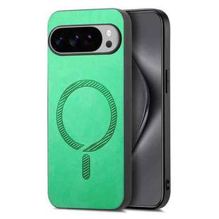 For Google Pixel 10 Pro XL Retro Magsafe Magnetic PU Back Cover Phone Case(Green)