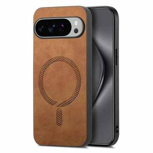 For Google Pixel 10 Pro XL Retro Magsafe Magnetic PU Back Cover Phone Case(Brown)