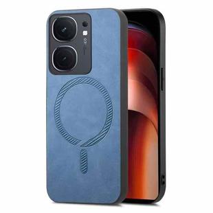 For vivo iQOO Neo9 / Neo9 Pro 5G Retro Magsafe Magnetic PU Back Cover Phone Case(Blue)