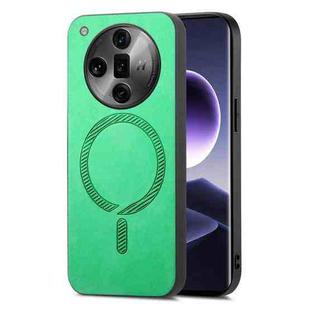 For OPPO Find X7 Ultra 5G Retro Magsafe Magnetic PU Back Cover Phone Case(Green)