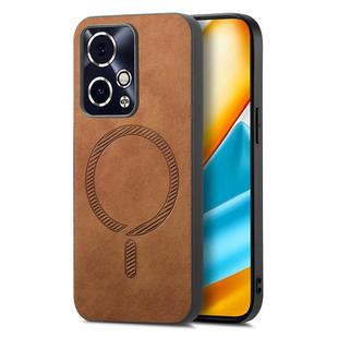 For Honor 90 GT 5G Retro Magsafe Magnetic PU Back Cover Phone Case(Brown)